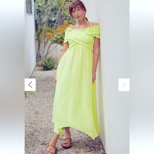 By Anthropologie Smocked Gauze Criss-Cross Dress